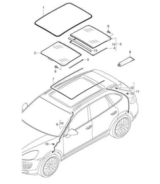 Diagram 811-005 Porsche Cayenne S 4.5L V8 2003>> Body