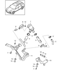 Chauffage / Pompe / Collecteur d'admission (PR:D11, Chine) Cayenne 92A (958) 3.0L essence 2011-18