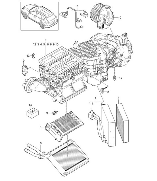 Diagram 813-040 Porsche Cayenne Coupé Turbo V8 4.0L benzina 550 CV 