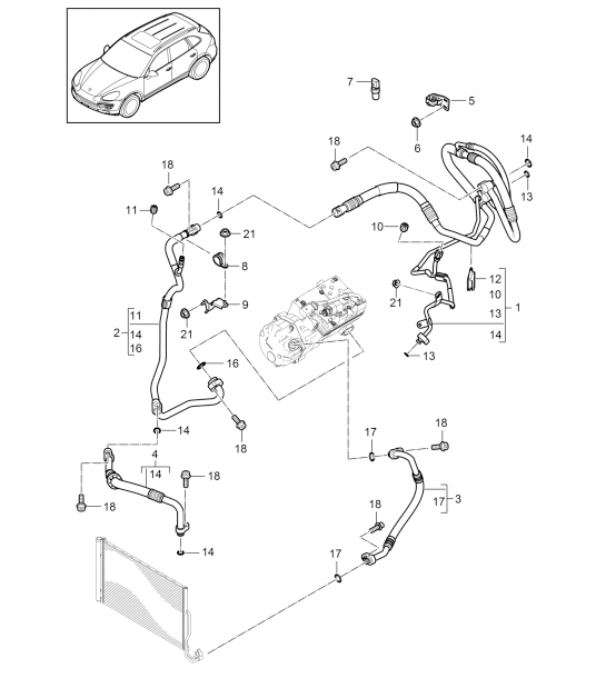 Diagram 813-059 Porsche Panamera 970 MK1 (2009-2013) Carrosserie