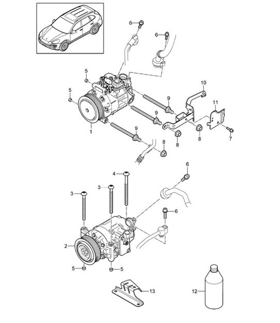 Diagram 813-073 Porsche Cayenne MK3 (958) 2010-2017 Carrosserie