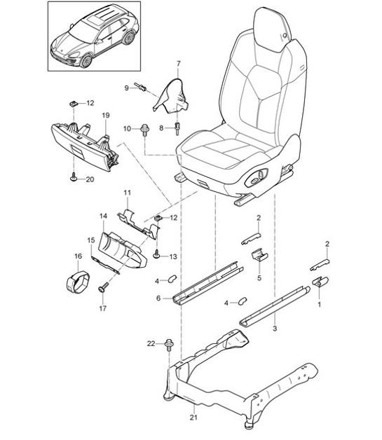 Diagram 817-000 Porsche 996 C4S 3.6L 09/01-2005 Carrosserie