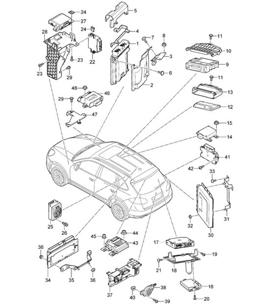 Diagram 901-002 Porsche 911Turbo 3.3L 1978-89 Materiale elettrico
