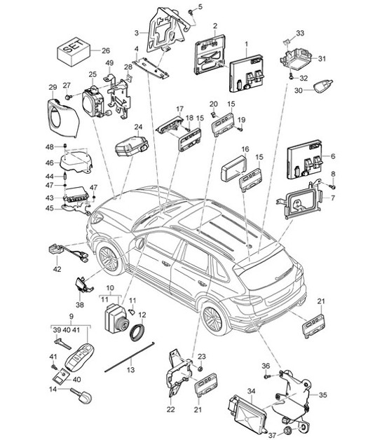 Diagram 901-005 Porsche Panamera 4 V6 3.6L 4WD（310马力） 电子设备