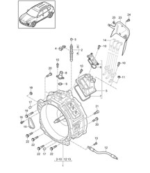 Moteur de traction pour élec. entraînement / Moteur électrique Cayenne 92A (958) >>2014