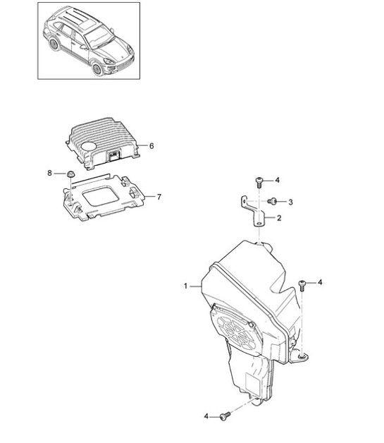 Diagram 901-024 Porsche 957 Cayenne 3.6L 2007-10 Electrical equipment