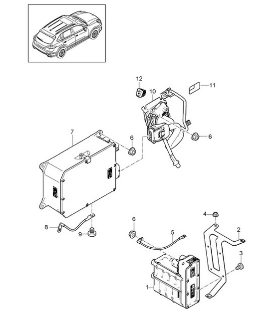 Diagram 901-037 Porsche Cayman S 3.4L 987C 2005-08 Electrical equipment