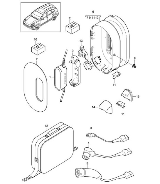 Diagram 901-055 Porsche 996 (911) (1997-2005) Équipement électrique
