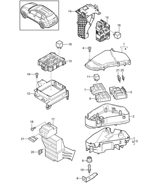 Diagram 902-000 Porsche 997 MKII 涡轮增压 2009>> 电子设备