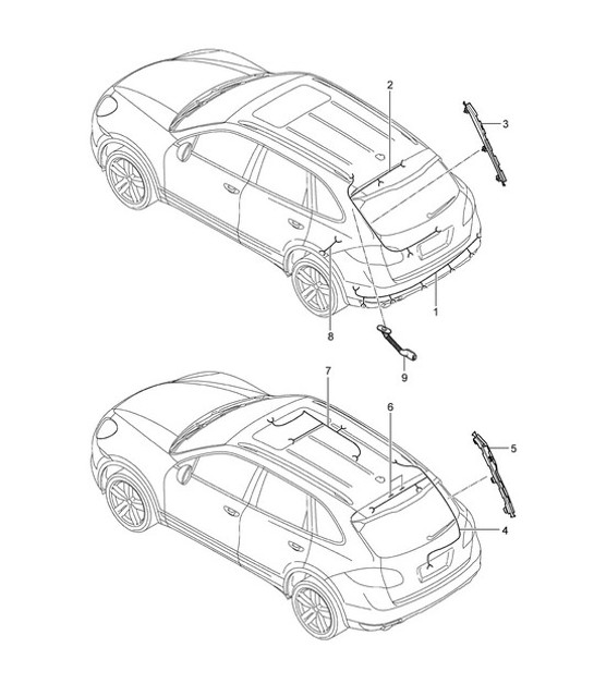 Diagram 902-020 Porsche Cayenne Coupé Turbo S E-Híbrido V8 4.0L 550 CV 