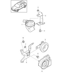 Fanfarria / Bocina / Bocina de alarma Cayenne 92A (958) &gt;&gt;2014
