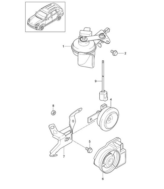 Diagram 903-001 Porsche Panamera Turbo S V8 4.8L Équipement électrique