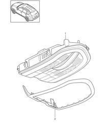 Console / Dak (zie werkplaatshandboek) Cayenne 92A (958) &gt;&gt;2013