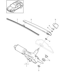 Rear window wiper Cayenne 92A (958) 2011-18