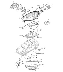 Koplampen XENON / richtingaanwijzer repeater / mistlampen (PR:8BC,8BZ, 8JD,8EA,8JE, 8BE,8EE,8EF, 8EG) Cayenne 92A (958) 2015&gt;&gt;