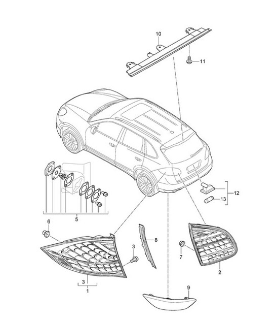 Diagram 905-006 Porsche 914 (1970-1976) Équipement électrique