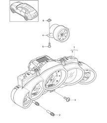 Instrumenten / Kompas / Instrumenten / Wijzerplaat / Zwart / zilver Cayenne 92A (958) 2013-2014