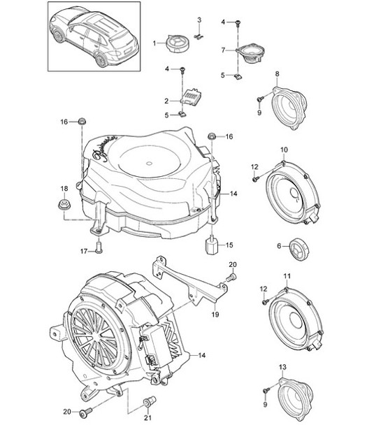 Diagram 911-006 Porsche Panamera S E-Hybrid V6 3.0L（416马力） 电子设备