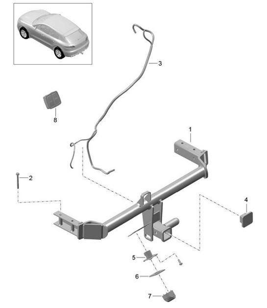 Diagram 002-000 Porsche Cayenne MK2 (957) 2007-2010 Accessori e altri 