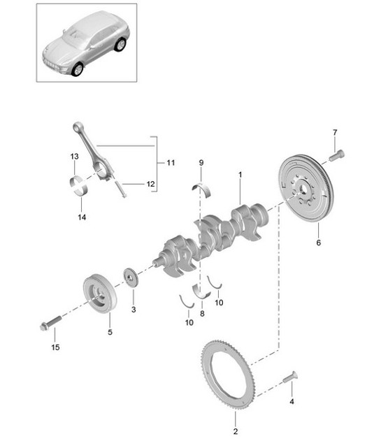 Diagram 102-020 Porsche Cayenne GTS V8 4.8L Gasolina 400 CV Motor