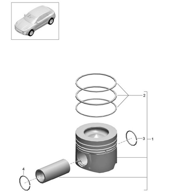 Diagram 102-040 Porsche 卡宴 3.2L V6 2003 年>> 引擎