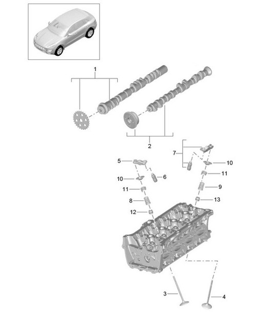 Diagram 103-060 Porsche Cayenne 3.2L V6 2003>> Motore