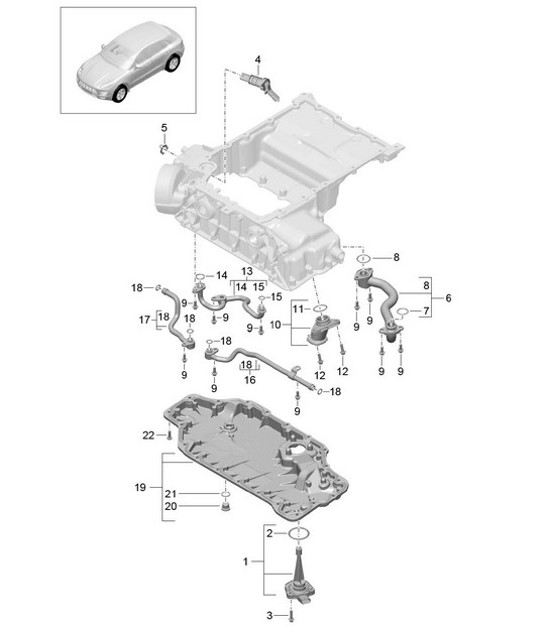 Diagram 104-060 Porsche Cayenne Turbo S 4.5L 2006>> Motore