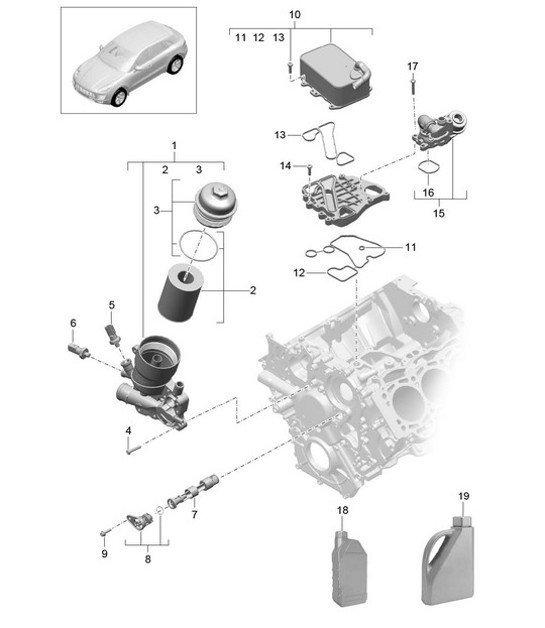 Diagram 104-070 Porsche Cayenne Turbo / Turbo S 4.8L 2007>> Engine