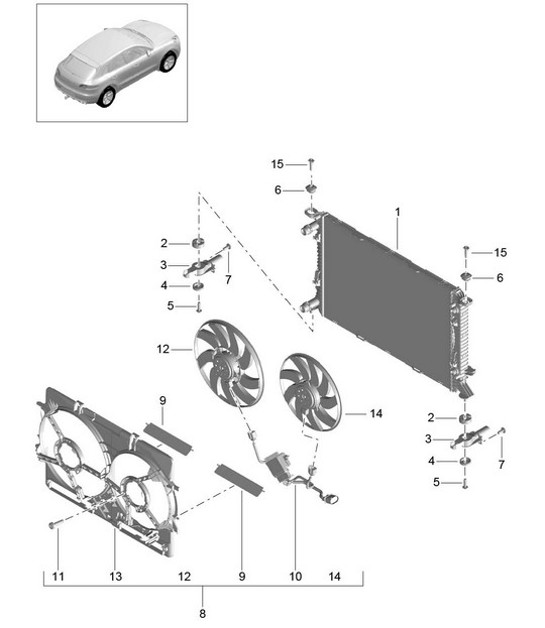 Diagram 105-037 Porsche Macan（95B）MK1（2014-2018） 引擎