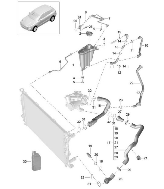 Diagram 105-060 Porsche Cayenne Coupé Turbo GT V8 4.0L 640 CV 