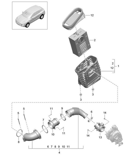 Diagram 106-010 Porsche 911 1984-89 Moteur