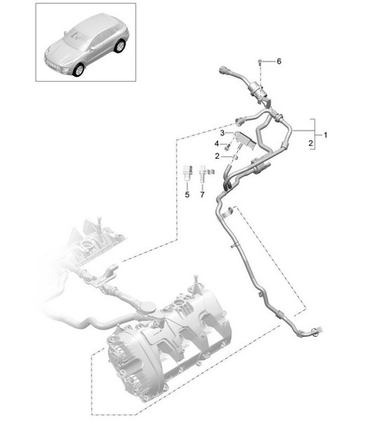 Diagram 107-000 Porsche Cayman 987C/981C (2005-2016) Engine