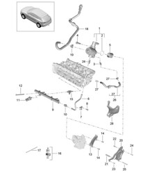 Tubo di raccolta carburante/Iniettore ad alta pressione/Pompa ad alta pressione (Modello: CNCC,CNC, CYPA,CYP) 95B.1 Macan 2.0L 2014-18