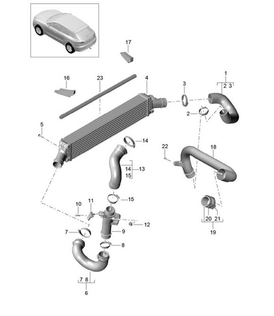 Diagram 107-073 Porsche Cayenne 3.2L V6 2003>> Motore