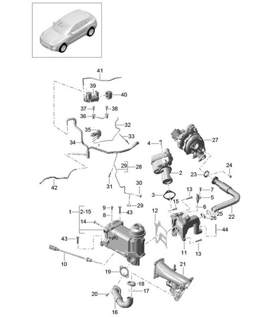Diagram 108-030 Porsche 991 Carrera 2S 3.0L (420 CV) Motor