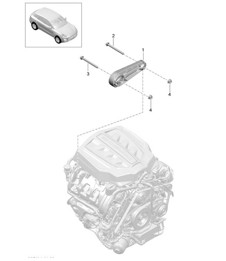 Attrezzatura di sollevamento motore/Supporto motore (Modello: CTMA,CTM, CTLA,CTL, DCNA,DCN, DHKA,DHK) 95B.1 Macan 3.0L / 3.6L 2014-18