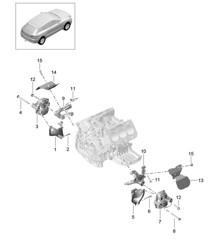 Attrezzatura di sollevamento motore - INFERIORE - (Modello: CDUD,CTBA, CTBB,CTBC) 95B.1 Macan 3.0L Diesel 2014-18