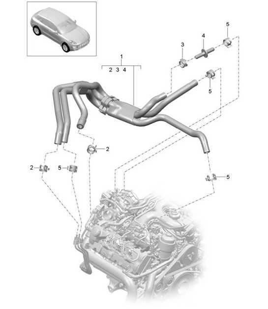 Diagram 201-035 Porsche Cayman GT4 718 4.0L / GT4 RS 718 4.0L 