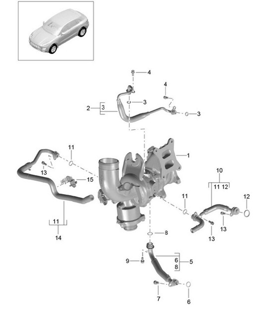 Diagram 202-090 Porsche Cayman 987C/981C (2005-2016) Fuel System, Exhaust System