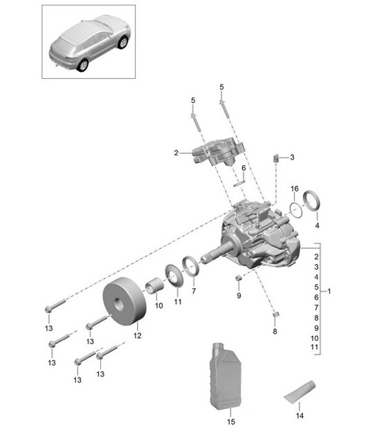 Diagram 305-000 Porsche 997 (911) MK1 2005-2008 Transmission