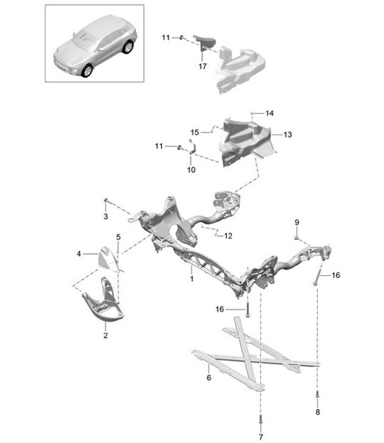 Diagram 401-000 Porsche 997 MKII GT2 RS 2011>> Eje delantero, dirección 