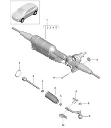 Steering gear / Individual parts 95B.1 Macan 2014-18
