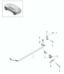 Barra antirollio 95B.1 Macan 2014-18