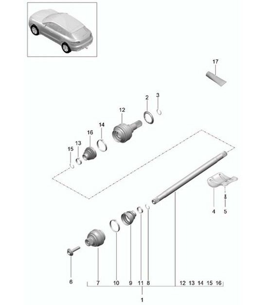 Diagram 501-020 Porsche Taycan Turbo S Sport Turismo 