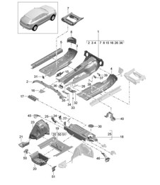 Floor plates 95B.1 Macan 2014-18