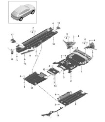 Underbody trim 95B.1 Macan 2014-18