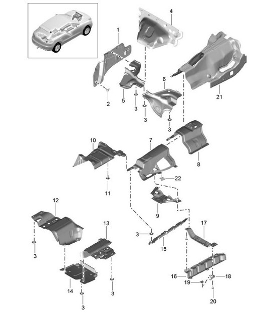 Diagram 801-072 Porsche Panamera 970 MK1 (2009-2013) Body