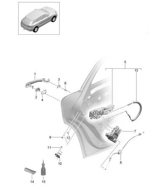 Diagram 804-015 Porsche Boxster GTS 718 4.0L 手动（400 马力）  车身
