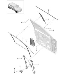 Porte per alzacristalli - ANTERIORI - 95B.1 Macan 2014-18