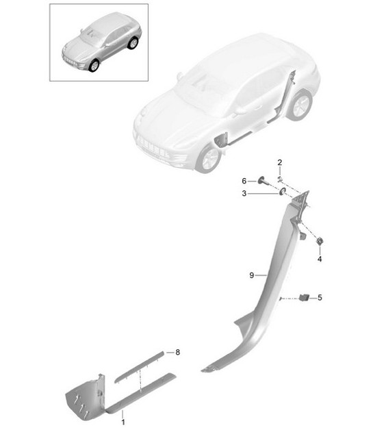 Diagram 807-022 Porsche Cayenne S V8 4.2L Diesel 382HP Body